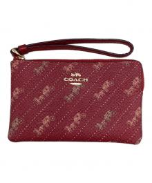 COACH（コーチ）の古着「コーチポーチC4466　」｜レッド