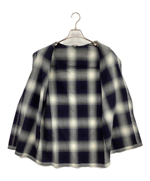 CalTop（キャルトップ）CalTop (キャルトップ) 半袖シャツ ホワイト×ネイビー サイズ:Ｓの古着・服飾アイテム