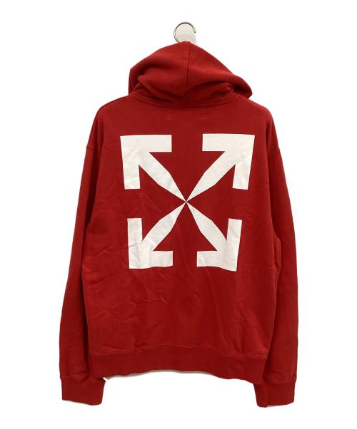 OFFWHITE（オフホワイト）OFFWHITE (オフホワイト) PASCAL PRINT SLIM HOODIE レッド サイズ:XXLの古着・服飾アイテム