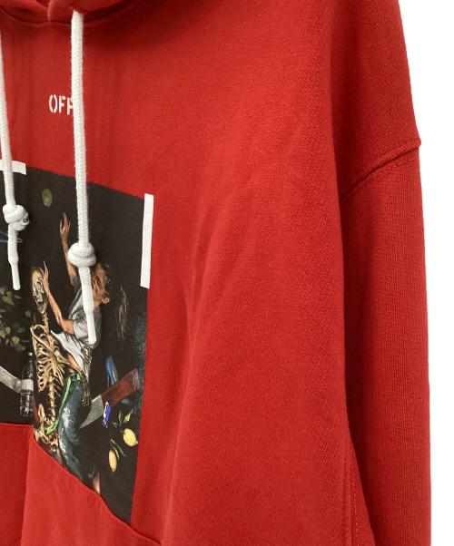OFFWHITE（オフホワイト）OFFWHITE (オフホワイト) PASCAL PRINT SLIM HOODIE レッド サイズ:XXLの古着・服飾アイテム