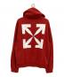 OFFWHITE (オフホワイト) PASCAL PRINT SLIM HOODIE レッド サイズ:XXL：20000円