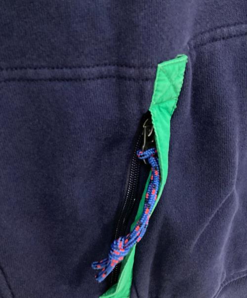 POLO RALPH LAUREN（ポロ・ラルフローレン）POLO RALPH LAUREN (ポロ・ラルフローレン) ハーフジップスウェット ネイビー×グリーン サイズ:Ｓの古着・服飾アイテム