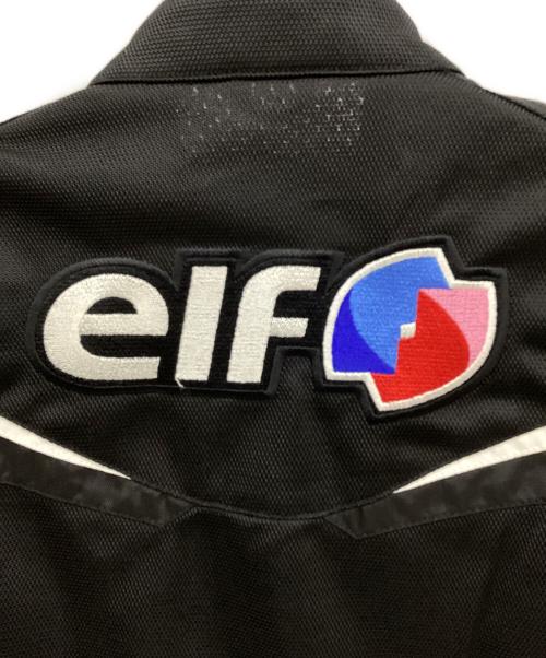 elf（エルフ）elf (エルフ) ライディングジャケット ブラック×ホワイト サイズ:Lの古着・服飾アイテム