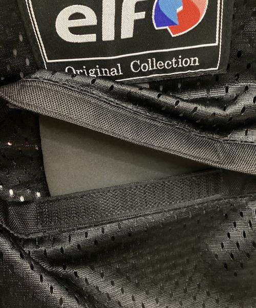 elf（エルフ）elf (エルフ) ライディングジャケット ブラック×ホワイト サイズ:Lの古着・服飾アイテム