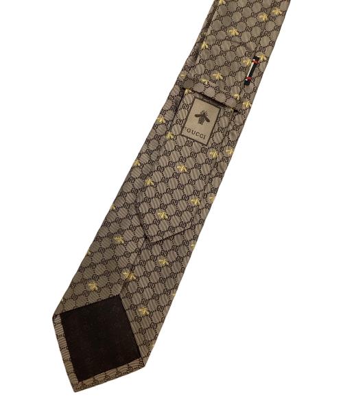 GUCCI（グッチ）GUCCI (グッチ) グッチ/ネクタイ ブラウン×ゴールド サイズ:148×7cmの古着・服飾アイテム