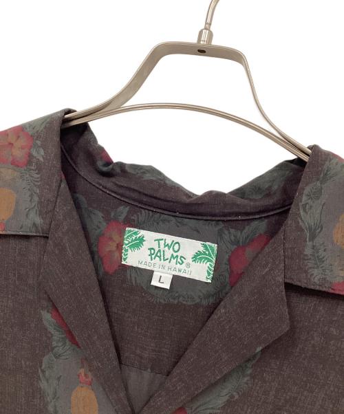 TWO PALMS（トゥーパームス）TWO PALMS (トゥーパームス) 半袖シャツ ブラウン×グリーン サイズ:Lの古着・服飾アイテム