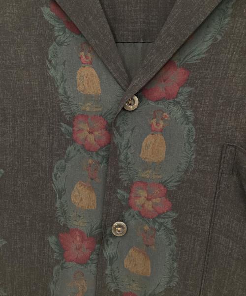 TWO PALMS（トゥーパームス）TWO PALMS (トゥーパームス) 半袖シャツ ブラウン×グリーン サイズ:Lの古着・服飾アイテム