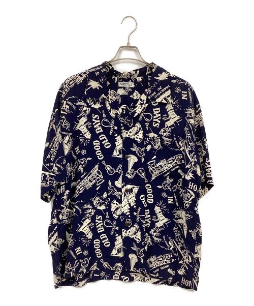 Sun Surf（サンサーフ）Sun Surf (サンサーフ) アロハシャツ ホワイト×ネイビー サイズ:XXLの古着・服飾アイテム
