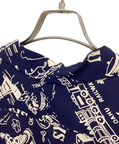 Sun Surf（サンサーフ）Sun Surf (サンサーフ) アロハシャツ ホワイト×ネイビー サイズ:XXLの古着・服飾アイテム
