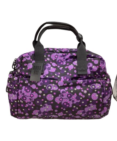 ANNA SUI（アナスイ）ANNA SUI (アナスイ) アナスイ/317550/ボストンバッグ パープル×ブラック 未使用品の古着・服飾アイテム