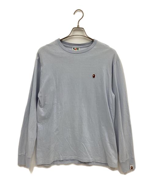 A BATHING APE（アベイシングエイプ）A BATHING APE (アベイシングエイプ) ロングスリーブカットソー ブルー サイズ:Lの古着・服飾アイテム