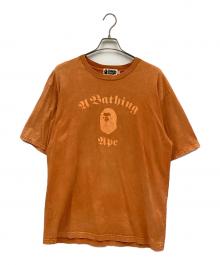 A BATHING APE（アベイシングエイプ）の古着「ダメージ加工半袖カットソー」｜オレンジ