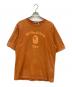 A BATHING APE（アベイシングエイプ）の古着「ダメージ加工半袖カットソー」｜オレンジ