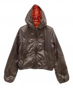 BURBERRY BLUE LABELバーバリー ブルー レーベル）の古着「リバーシブルダウンジャケット」｜オレンジ×ブラウン