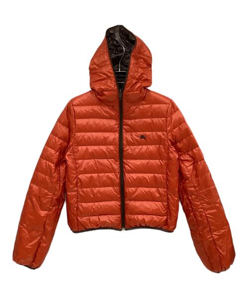 BURBERRY BLUE LABEL（バーバリー ブルー レーベル）BURBERRY BLUE LABEL (バーバリー ブルー レーベル) リバーシブルダウンジャケット オレンジ×ブラウン サイズ:38の古着・服飾アイテム