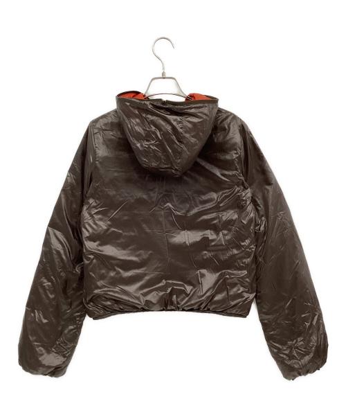 BURBERRY BLUE LABEL（バーバリー ブルー レーベル）BURBERRY BLUE LABEL (バーバリー ブルー レーベル) リバーシブルダウンジャケット オレンジ×ブラウン サイズ:38の古着・服飾アイテム