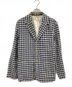 GUCCIグッチ）の古着「テーラードジャケット」｜ブルー×ベージュ