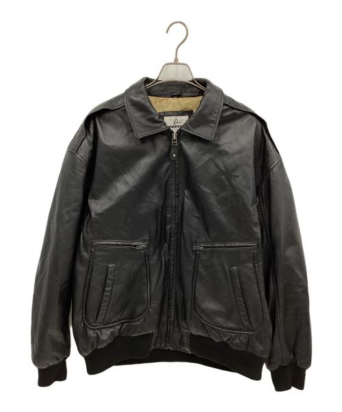 BOEING（ボーイング）BOEING (ボーイング) レザージャケット ブラック サイズ:2XLの古着・服飾アイテム