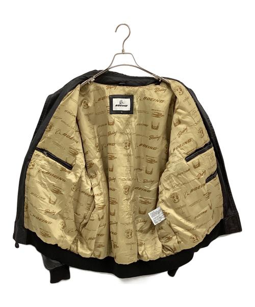 BOEING（ボーイング）BOEING (ボーイング) レザージャケット ブラック サイズ:2XLの古着・服飾アイテム