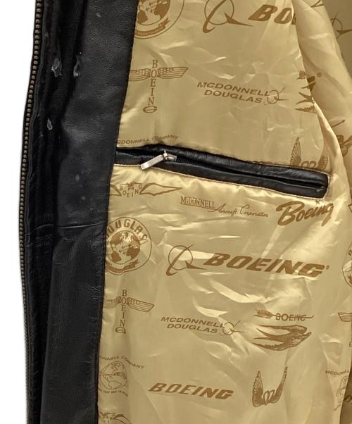 BOEING（ボーイング）BOEING (ボーイング) レザージャケット ブラック サイズ:2XLの古着・服飾アイテム