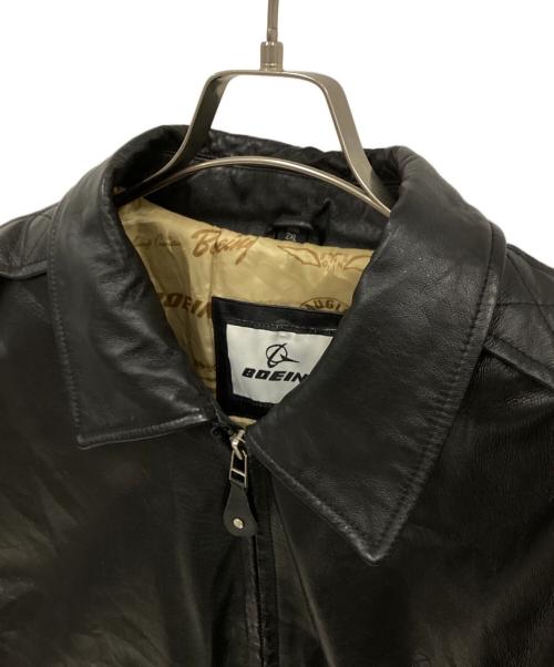 BOEING（ボーイング）BOEING (ボーイング) レザージャケット ブラック サイズ:2XLの古着・服飾アイテム