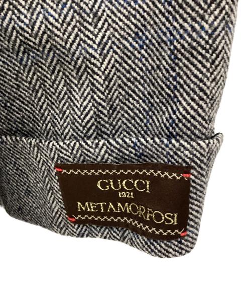 GUCCI（グッチ）GUCCI (グッチ) ロングコート グレー×ホワイト サイズ:48の古着・服飾アイテム