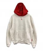 NIKEナイキ）の古着「プルオーバーパーカー」｜レッド×ベージュ