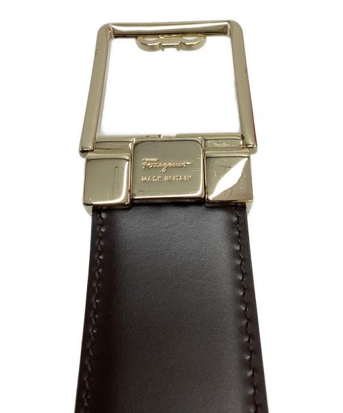 Salvatore Ferragamo（サルヴァトーレ フェラガモ）Salvatore Ferragamo (サルヴァトーレ フェラガモ) サルヴァトーレ フェラガモ/レザーベルト ブラック×ゴールドの古着・服飾アイテム