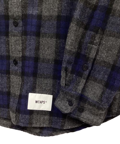 WTAPS（ダブルタップス）WTAPS (ダブルタップス) 長袖シャツ ネイビー×グレー サイズ:X04の古着・服飾アイテム