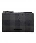 BURBERRYバーバリー）の古着「バーバリー/ジップカードケース/80716801」｜グレー×ブラック