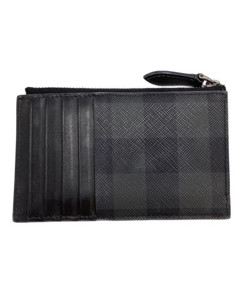 BURBERRY（バーバリー）BURBERRY (バーバリー) バーバリー/ジップカードケース/80716801 グレー×ブラックの古着・服飾アイテム