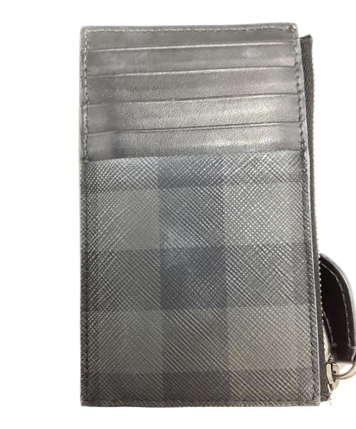 BURBERRY（バーバリー）BURBERRY (バーバリー) バーバリー/ジップカードケース/80716801 グレー×ブラックの古着・服飾アイテム