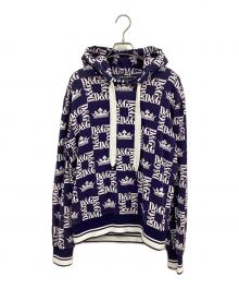 DOLCE & GABBANA（ドルチェ＆ガッバーナ）の古着「プルオーバーパーカー」｜パープル×ホワイト