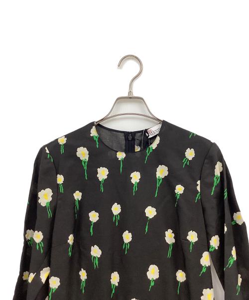 RED VALENTINO（レッドヴァレンティノ）RED VALENTINO (レッドヴァレンティノ) 長袖ワンピース ブラック×オレンジ サイズ:38の古着・服飾アイテム