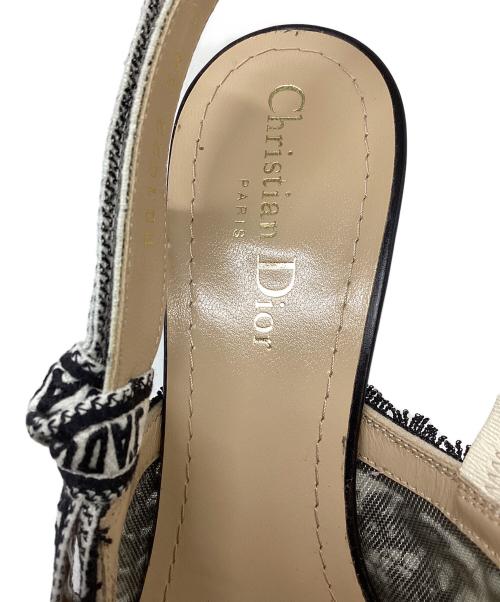 Christian Dior（クリスチャン ディオール）Christian Dior (クリスチャン ディオール) スリングバックパンプス ブラック サイズ:38の古着・服飾アイテム
