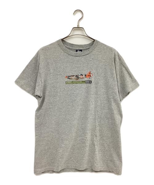 stussy（ステューシー）stussy (ステューシー) 半袖カットソー ライトグレー サイズ:Lの古着・服飾アイテム
