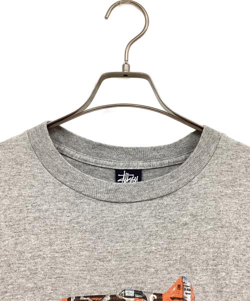 stussy（ステューシー）stussy (ステューシー) 半袖カットソー ライトグレー サイズ:Lの古着・服飾アイテム