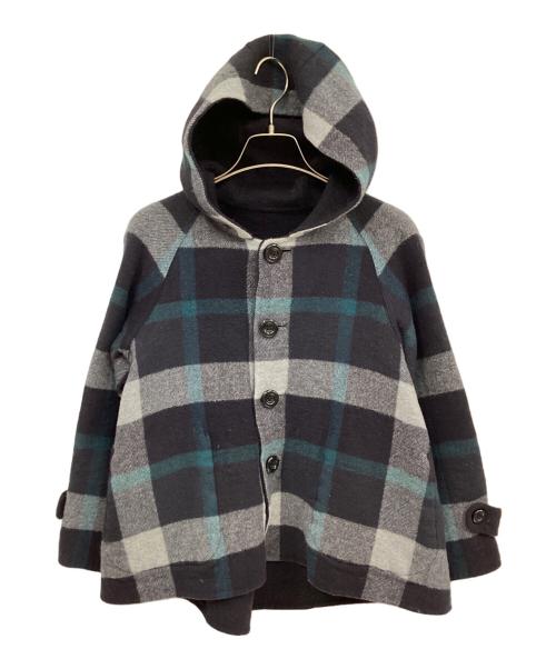 BLUE LABEL CRESTBRIDGE（ブルーレーベルクレストブリッジ）BLUE LABEL CRESTBRIDGE (ブルーレーベルクレストブリッジ) リバーシブルショートコート ネイビー×ブルー サイズ:36の古着・服飾アイテム