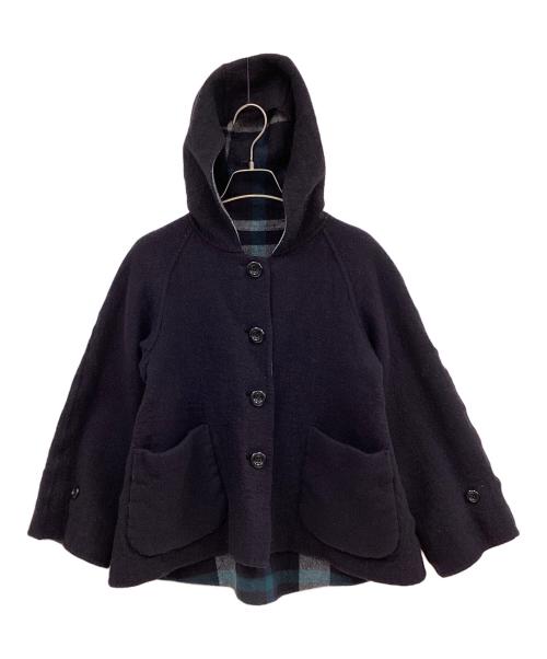 BLUE LABEL CRESTBRIDGE（ブルーレーベルクレストブリッジ）BLUE LABEL CRESTBRIDGE (ブルーレーベルクレストブリッジ) リバーシブルショートコート ネイビー×ブルー サイズ:36の古着・服飾アイテム