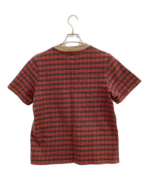 stussy（ステューシー）stussy (ステューシー) Tシャツ レッド×ブラウン サイズ:Ⅿの古着・服飾アイテム