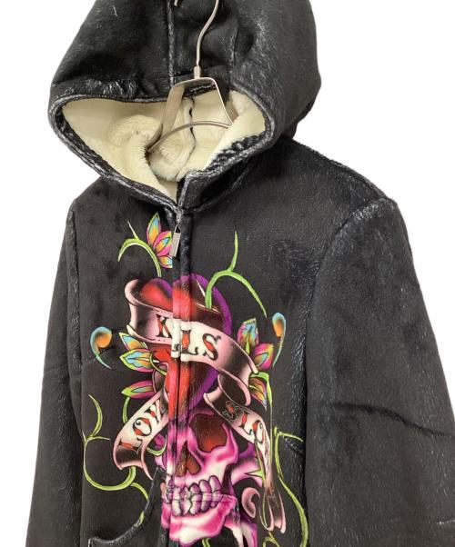Ed Hardy（エド ハーディー）Ed Hardy (エド ハーディー) ジップパーカー ブラック サイズ:XSの古着・服飾アイテム