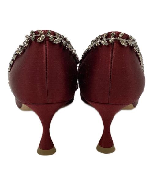 Manolo Blahnik（マノロ ブラニク）Manolo Blahnik (マノロ ブラニク) ヒールパンプス ボルドー サイズ:35の古着・服飾アイテム