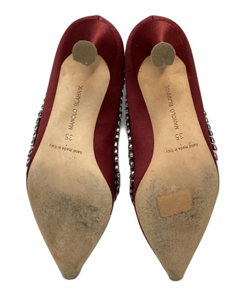 Manolo Blahnik（マノロ ブラニク）Manolo Blahnik (マノロ ブラニク) ヒールパンプス ボルドー サイズ:35の古着・服飾アイテム