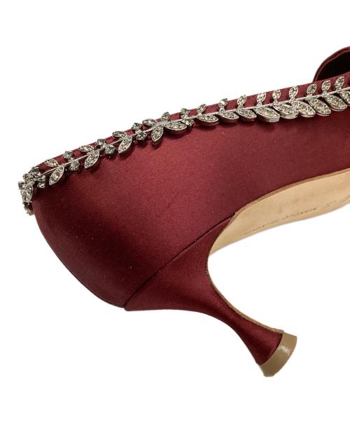 Manolo Blahnik（マノロ ブラニク）Manolo Blahnik (マノロ ブラニク) ヒールパンプス ボルドー サイズ:35の古着・服飾アイテム