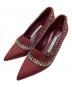 Manolo Blahnik（マノロ ブラニク）の古着「ヒールパンプス」｜ボルドー