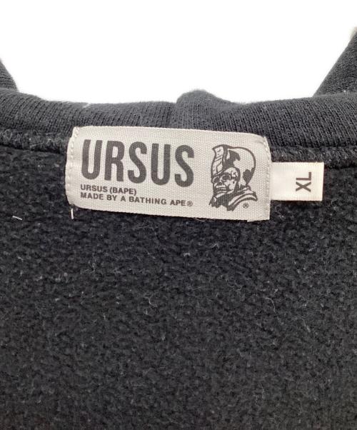 URSUS BAPE（アーサスベイプ）URSUS BAPE (アーサスベイプ) ジップパーカー ブラック サイズ:XLの古着・服飾アイテム
