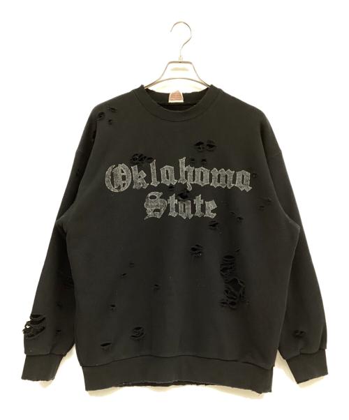FREAK'S STORE（フリークスストア）FREAK'S STORE (フリークスストア) ダメージ加工スウェット ブラック サイズ:Lの古着・服飾アイテム