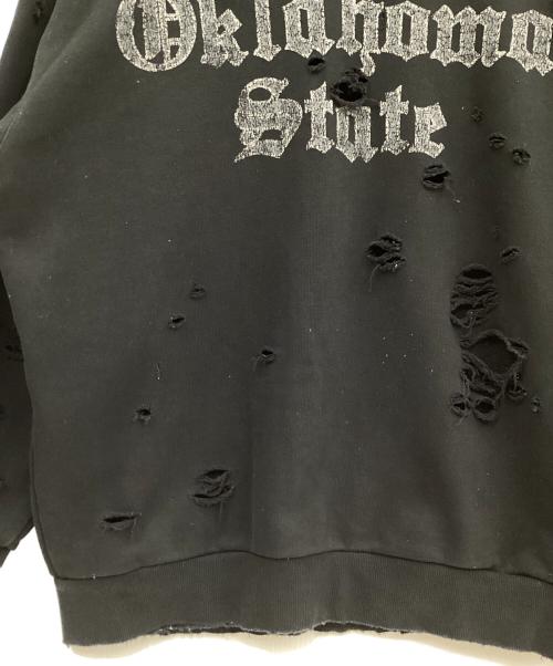 FREAK'S STORE（フリークスストア）FREAK'S STORE (フリークスストア) ダメージ加工スウェット ブラック サイズ:Lの古着・服飾アイテム
