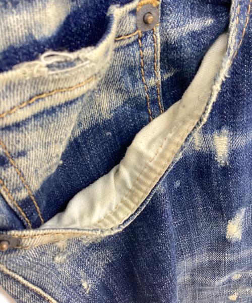 DSQUARED2（ディースクエアード）DSQUARED2 (ディースクエアード) ダメージ加工デニムパンツ インディゴ サイズ:48の古着・服飾アイテム