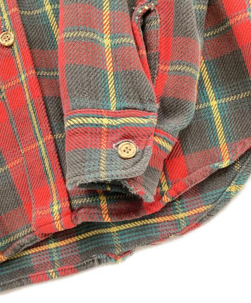 big mac（ビッグマック）big mac (ビッグマック) ネルシャツ レッド×グレー サイズ:Ⅿの古着・服飾アイテム